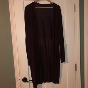Dark Purple Alfani Long Cardigan/Duster - Size L